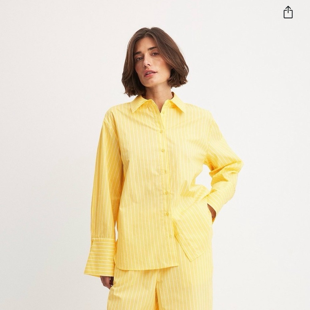 Yellow Striped Button Down Shirt